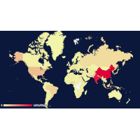 国別人口データの可視化画像ジェネレータ